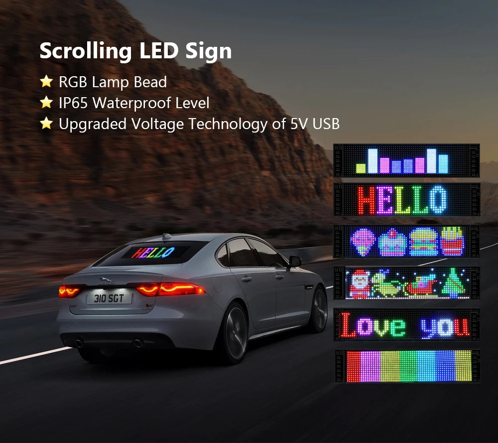 Demon Eyes Car LED Logo App-Gesteuert  selber programierbar