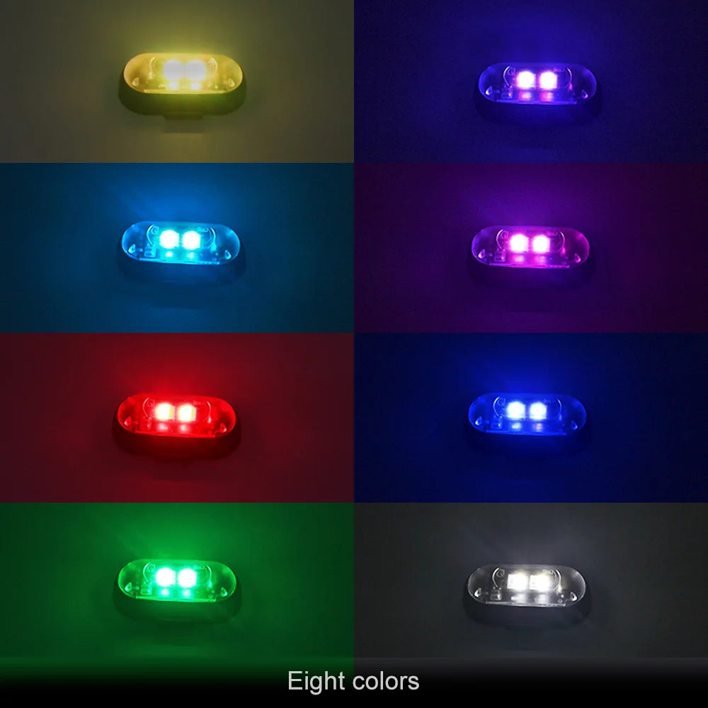 2/4/6x Wireless Remote Control Car LED Light, Multi-mode Car Warning Light, Decorative Light for Car Motorcycle, Car Accessories